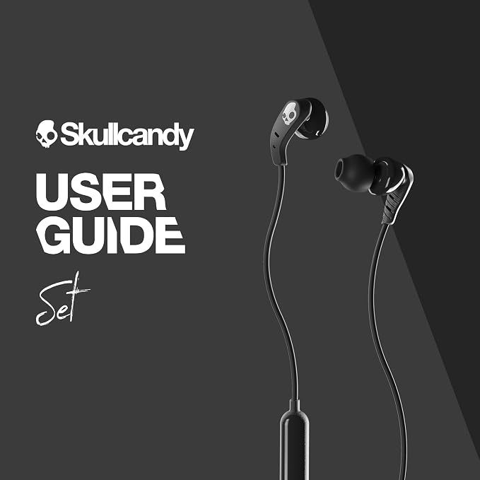 Skullcandy Set USB-C Wired Earbuds with Noise Isolating Fit,in-Line Microphone Call and Track Control for iPhone Android,Ear Gel Sizes Included for Custom Fit - True Black,(Pack of 6)