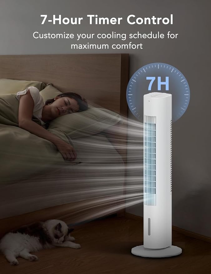 35 INCH Evaporative Air Cooler, 3-IN-1 Quiet Portable Air Conditioners Windowless with 3 Speed, AC Unit for Bedroom Office