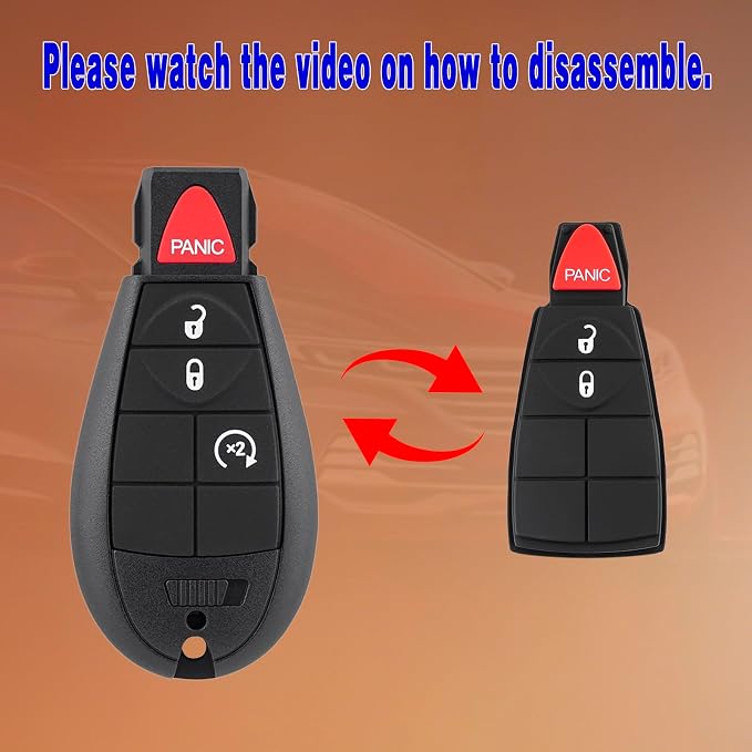 DIY Key Fob FOBIK Replacement Kit for 2013 2014 2015 2016 2017 Ram 1500 2013-2017 Ram trucks 2500 3500 Keyless Entry Key with Easy OBD Tool，2Pcs