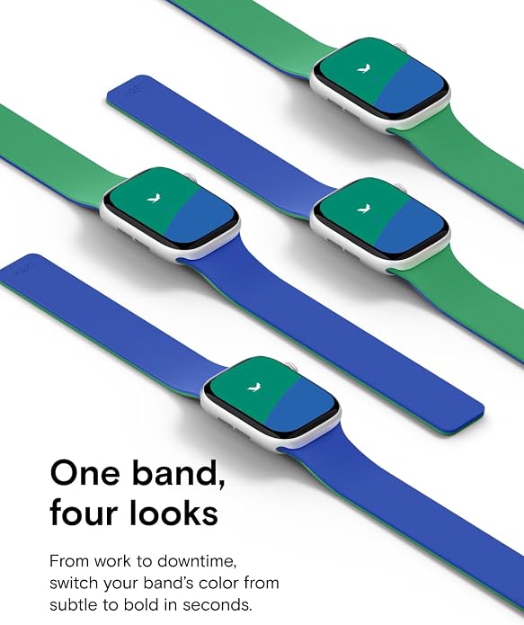 MOFT Snap Duo Watch Bands Compatible with Apple Watch, Quick Magnetic Wear, Duo-Color Design & Soft Silicone, iWatch Bands for Ultra 3/2/1, Series 11/10/9/8/7/SE/6/5/4/3/2/1, 38/40/41/42/44/45/46/49mm