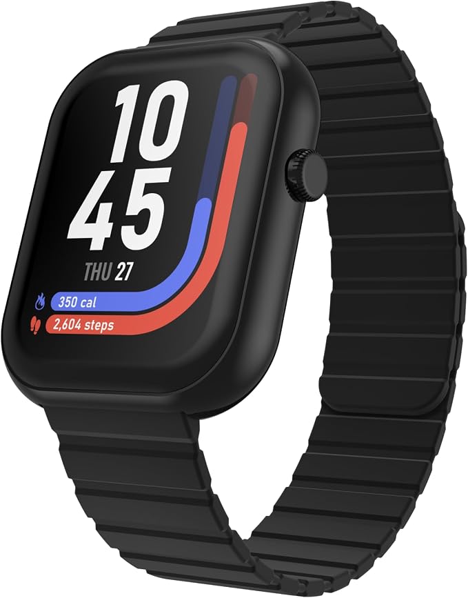 iTouch AIR 5 Smartwatch, 1.85" AMOLED Display, Bluetooth Calling, 100+ Sports Modes, Heart Rate, SpO2, Sleep & Stress Tracking, Water Resistant, 7-Day Battery Life, for Android & iPhone