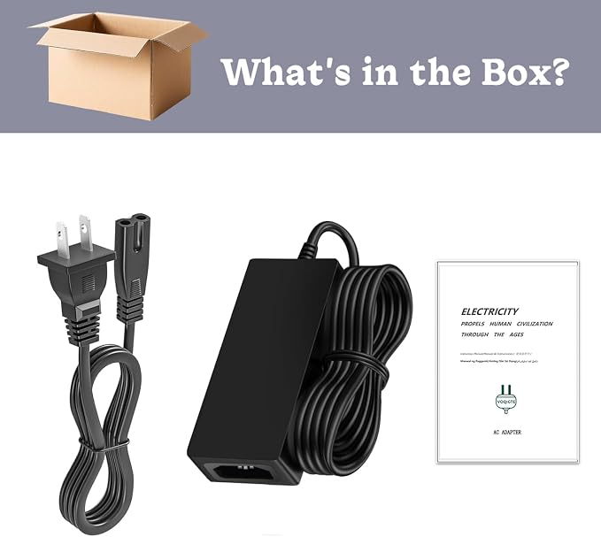 24V 4A Switching Adapter for AMS 2 Pro Bambu Lab Automatic Material | Power Supply Compatible with AMS 2 Pro ADS-96HLA-19-1 24096E-US; 24V 4A Output, Fireproof PC Shell, with 1.2m power cord