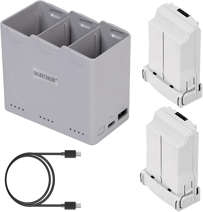 Intelligent Flight Battery Plus (2-Pack) with Two-Way Charging Hub for DJI Mini 4 Pro, Mini 3 Pro, Mini3 drone, 3850mAh 7.38V (2 Batteries with a Bi-Directional Charging Hub)