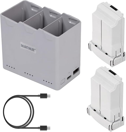 Intelligent Flight Battery Plus (2-Pack) with Two-Way Charging Hub for DJI Mini 4 Pro, Mini 3 Pro, Mini3 drone, 3850mAh 7.38V (2 Batteries with a Bi-Directional Charging Hub)