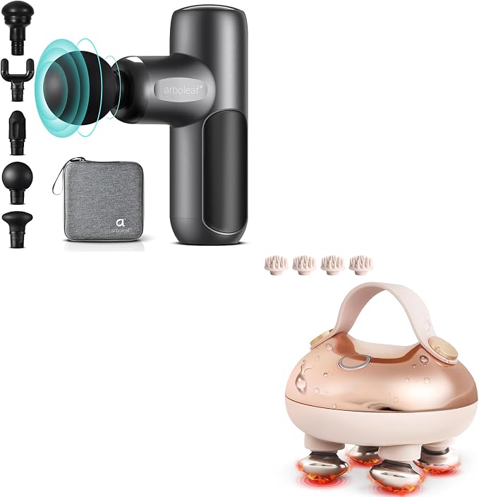 arboleaf Heated Scalp Massager and Massage Gun Bundle
