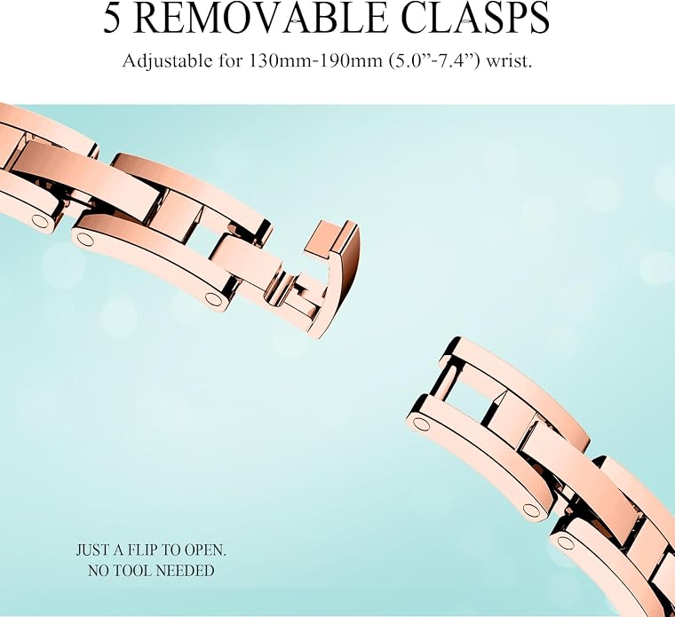 Missair Thin Band Compatible with Apple Watch 38mm 40mm 41mm 42mm 44mm 45mm 46mm 49mm for Women, Slim Bracelet Designer Dressy Stainless Steel Metal Strap for iWatch Series 11 10 9 8 7 6 5 4 SE Ultra