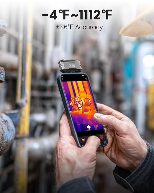 Thermal Master Thermal Camera for USB-C iPhone and Android, P1 Thermal Imaging Camera with 320×240 X³ IR Resolution, -4℉ to 1112℉, 160×120 Infrared Camera (iOS and Android P1 Grey)