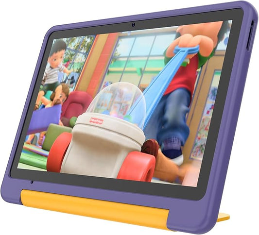 PRITOM All-New Tablet Android 15, 10'' Kids Tablet, Parental Control, 16GB+64GB+1TB Expand Tablets for Kids, Children, WiFi6, Educational, Games, Kids Software Pre-Installed, with EVA Case, Pink