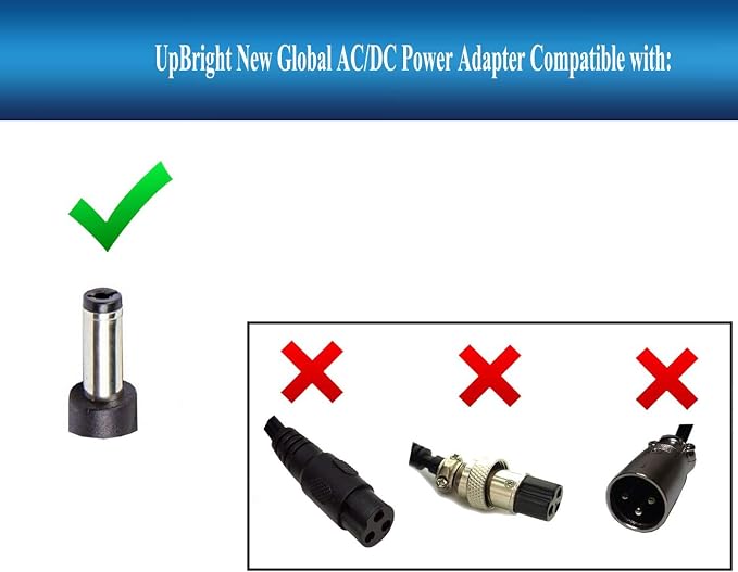 UpBright 12V AC/DC Adapter Compatible with Razor Crazy Cart Shift 25143493 25143444 2.0 Blue 25173840 12 Volt Electric Kids Ride-on Drifting Go Kart 12VDC Power Supply Cord Battery Charger (Barrel)