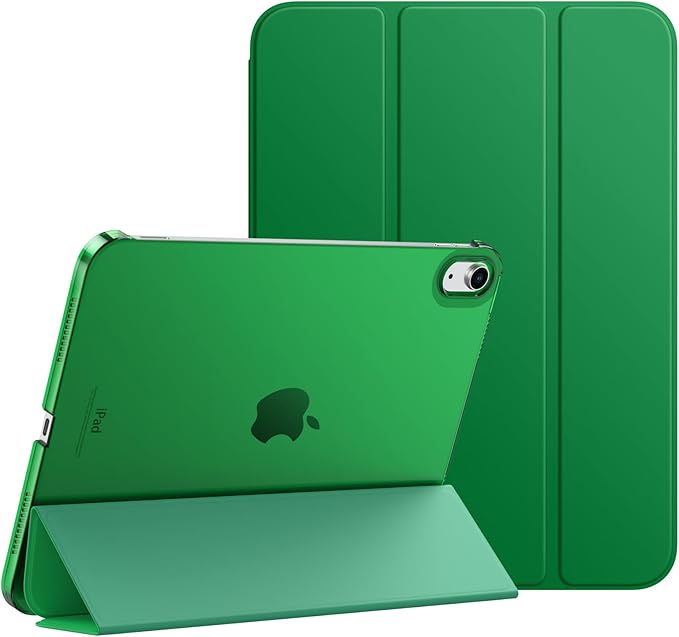 MoKo for iPad (A16) 11th Generation Case 11 Inch 2025, iPad 10th Generation Case 10.9 Inch 2022, Slim Stand Hard PC Translucent Back Shell Smart Cover, Support Touch ID, Auto Wake/Sleep, Forest Green