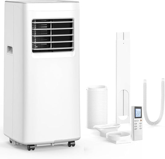 Portable Air Conditioner, 3-in-1 8500 BTU AC Unit with Fan & Dehumidifier – Quiet Cooling for Bedroom, Home Office up to 450 sq.ft, Includes Complete Window Mount Kit