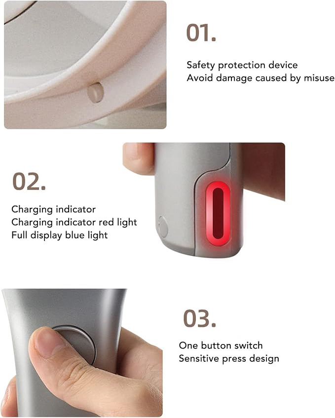 Fdit Electric Lint Remover, Rechargeable USB Fabric Defuzzer with 6 Blade Steel, 1200mAh Battery, Travel Size Hairball Trimmer for Clothing and Blankets