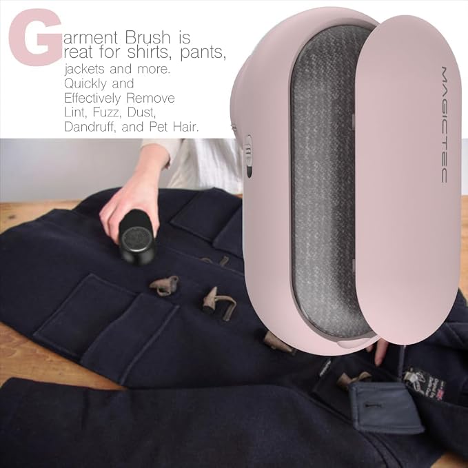 Rechargeable Fabric Shaver, Magictec Lint Remover Sweater Defuzzer Lints Fuzzs Pills Pilling Trimmer for Clothes and Furniture -Battery Operated (Candystripe)