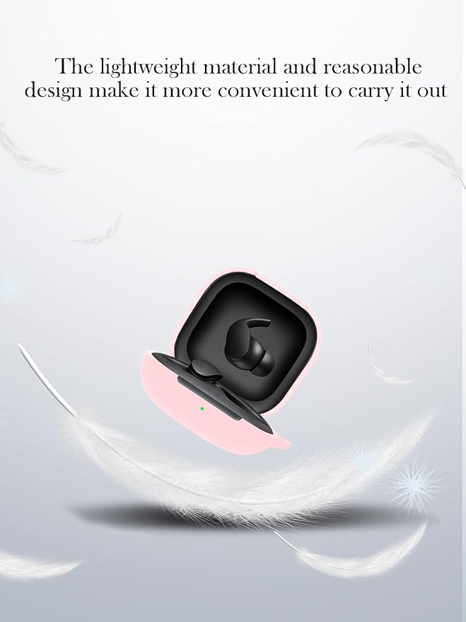 Case for Beats Fit Pro True Wireless Noise Cancelling Earbuds,Soft Protective,BOVUGAC Silicone Case Cover with Keychain & Cleaning Kit & Lanyard for Beats Fit Pro-Pink