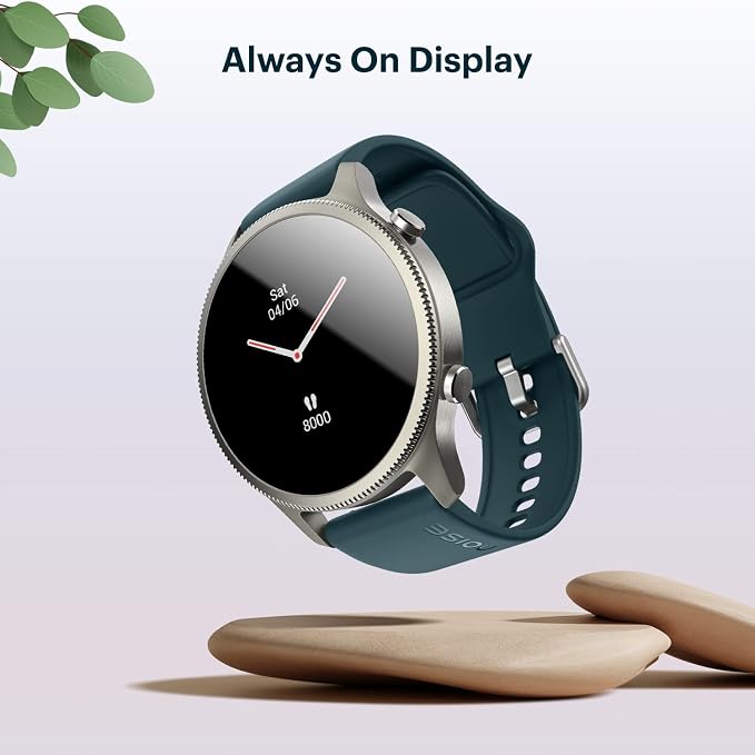 Noise Halo Premium Metallic Smartwatch, 1.43" AMOLED Display, 7 Day Battery, BT Calling (Make/Answer), Dust & Water Resistant, 100+ Sport Modes, NoiseFit App Supprt, 1 Year Warranty