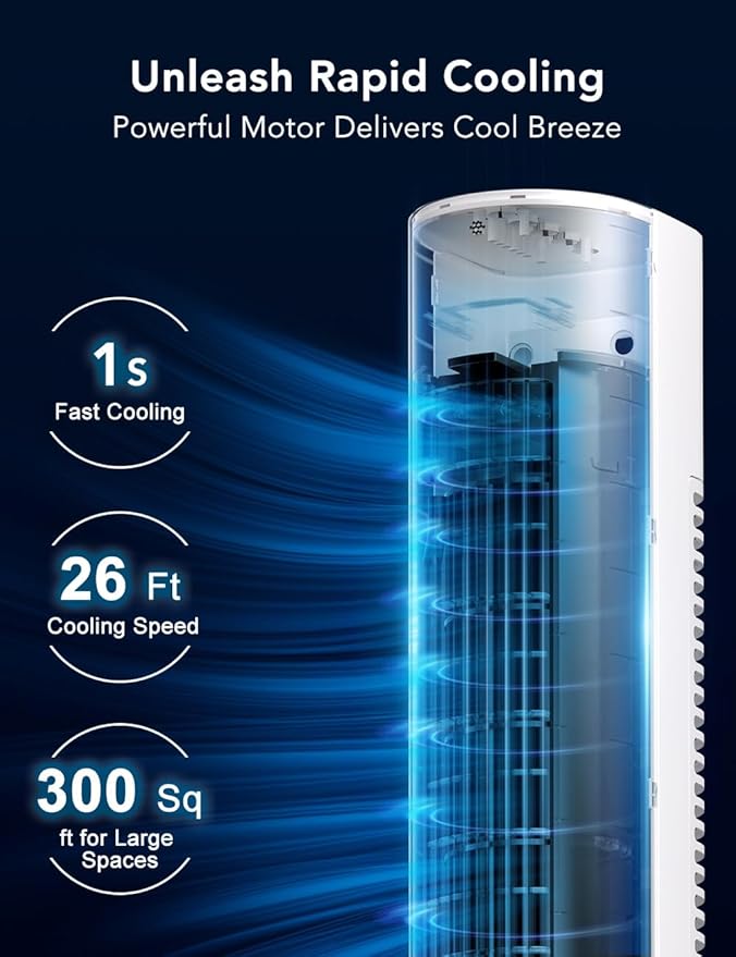 35 INCH Evaporative Air Cooler, 3-IN-1 Quiet Portable Air Conditioners Windowless with 3 Speed, AC Unit for Bedroom Office
