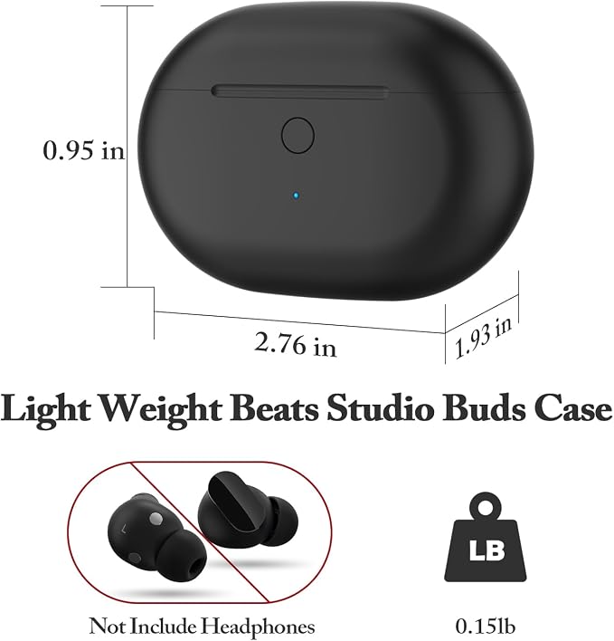 Replacement Charging Case Compatible with Studio Buds & Studio Buds+: Charger Case with Bluetooth Pairing Button, 660mAh Battery, Not Included Earbuds