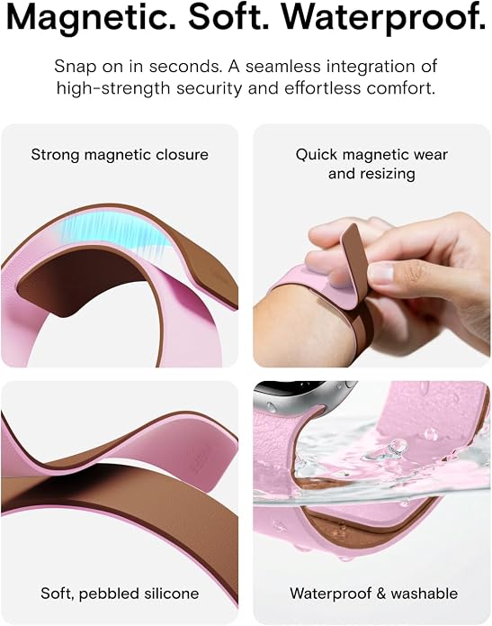 MOFT Snap Duo Watch Bands Compatible with Apple Watch, Quick Magnetic Wear, Duo-Color Design & Soft Silicone, iWatch Bands for Ultra 3/2/1, Series 11/10/9/8/7/SE/6/5/4/3/2/1, 38/40/41/42/44/45/46/49mm