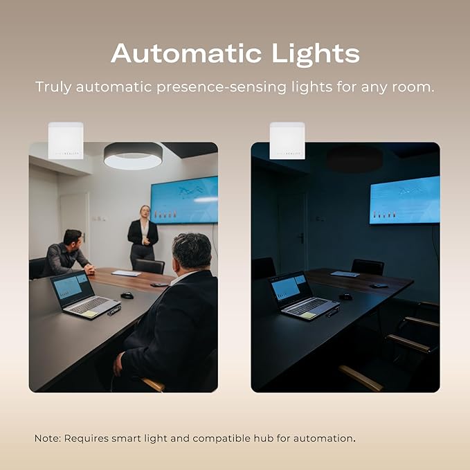 THIRDREALITY Smart Presence Sensor R3, 60GHz mmWave Radar, USB-C Powered, RGB Light with Status Indication, Illumination Sensor, Zigbee Repeater, Compatible with Home Assistant(ZHA&Z2M), SmartThings