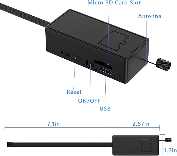 Mini Camera DIY Module - Full HD 1080P Tiny Video Cameras - Small Security Cam for Home & Nanny Use - No WiFi Needed