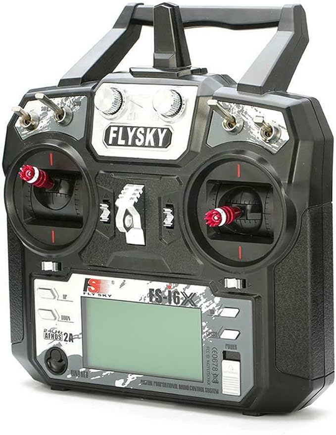 FLYSKY FS-i6X 10CH 2.4GHz RC Transmitter Controller with FS-iA6B Receiver Upgrade Cable for RC Boat Racing Drone (Mode_2)