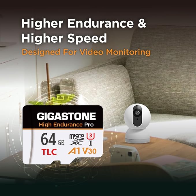 【5 Yrs Free Data Recovery】【Dash Cam】 GIGASTONE 64GB Micro SD Card 2-Pack, TLC High Endurance Pro, Speed Up to 95MB/s, Compatible with REDTIGER Rove VIOFO VANTRUE PRUVEEO, MicroSDXC UHS-I A1 V30 U3