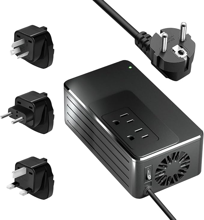 1600W 220V to 110V Voltage Converter, Power Any American Appliances in 220-250V, No Limitations, Plug & Play, Universal Power Adapter Voltage Converter US to Europe International Travel