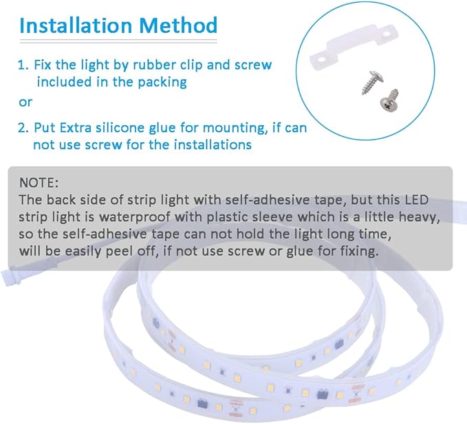 120V Dimmable LED Strip Lights 4200K Daylight, Work with Smart Plug,110V Dimming by Wall Dimmer, No Driver Need, Waterproof IP65, Length 16.4ft Under Cabinet Light, 115V Cove Light Accent Lighting