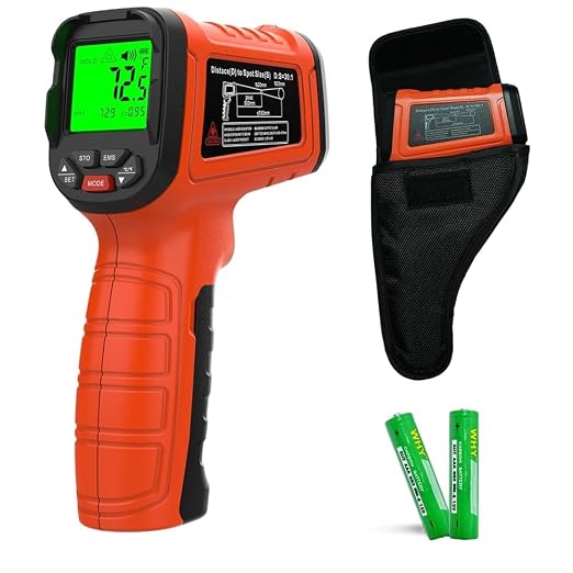 Infrared Thermometer Gun -58°F to 2732°F, 50:1 Non-Contact Laser Temperature Gun for Cooking, Pizza Oven, Reptile, Griddle, Digital Heat Gun for HVAC and Industrial Use