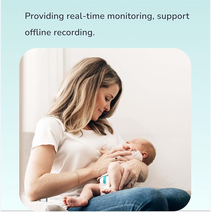 Aurio Smart Baby Monitor – Tracks Breathing Rate, Sleep, Diaper Wetness, Temperature, Real-Time Alerts with Patented Technology