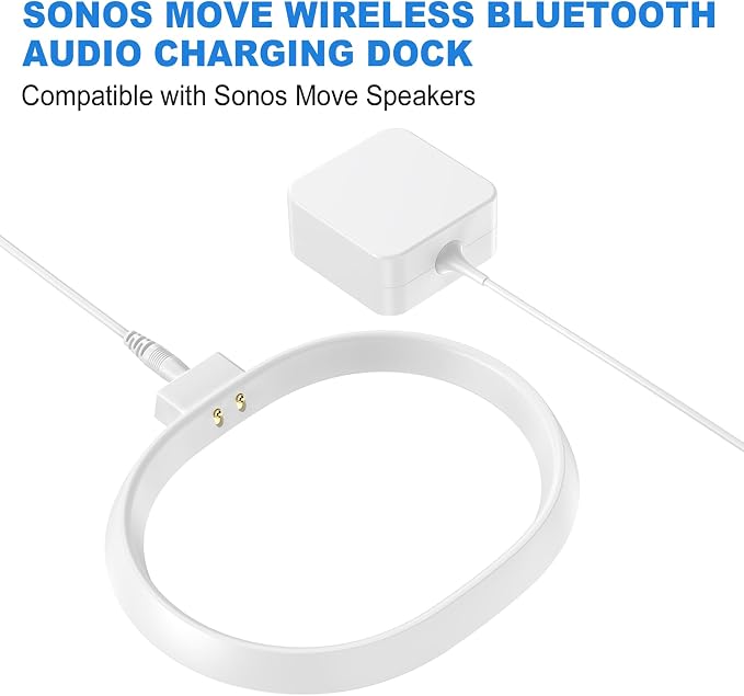 Charging Base Replacement Charger for Sonos Move Gen 2nd and 1st with 45W Adapter(White)