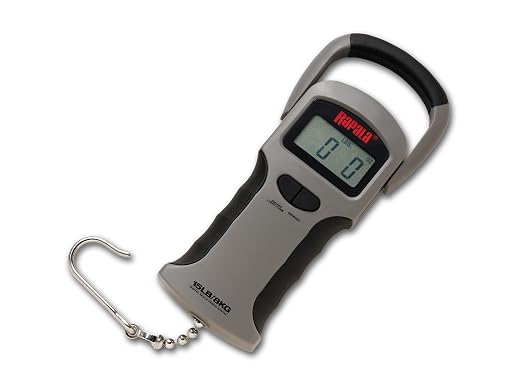Rapala 50 lb. Digital Fish Scale, Compact High-Accuracy Fishing Scale with LCD Display, Measures in Pounds & Kilograms
