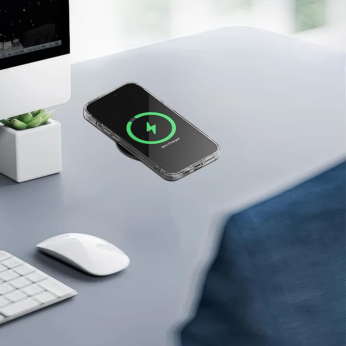 Magnetic Wireless Charging Station for Apple Series, Desk Wireless Charger Fast Charging Pad Furniture Desktop Nightstand, for iPhone 17/16/15/14/13/12 Pro/Max//Plus, AirPods 3/2/Pro 2/Pro(Black)