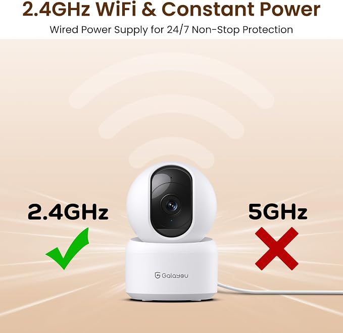GALAYOU 2K Indoor Cameras for Home Security-Baby/Pet/Dog/Cat Monitor with Phone APP, Wi-Fi Camera with 360° PTZ, Wired Plug, Two-Way Talk Nanny Cam, Easy Set Up, 24/7 TF Card&Cloud Storage, G2 4Pack