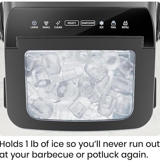 ICEMAN Dual-Size Ice Maker Countertop - Portable Ice Machine, Large and Small Ice Machine Maker with Self Cleaning, 9 Cubes in 7 Mins, 22lbs/24hrs, for Home, Kitchen, Office, Party, Ice Scoop Included