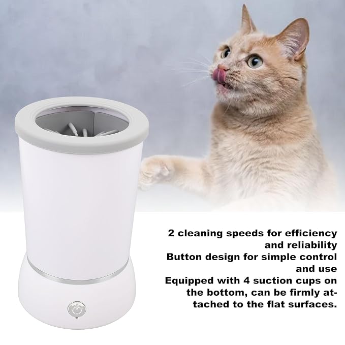 Automatic Dog Paws Cleaner, Rechargeable Portable Pet Paws Washer Cup with Soft Silicone Brush, Dog Foot Cleaning Machine, Silicone Pet Paws Cleaner Cup for Dog and Cat