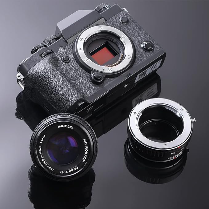 K&F Concept MD Minolta MD MC Rokkor Lens to Fujifilm FX Mount Camera Adapter,MD to FX Lens Adapter for Fuji X-Pro1 X-Pro2 X-E1 X-E2 X-M1 X-A1 X-A2 X-A3 X-A10
