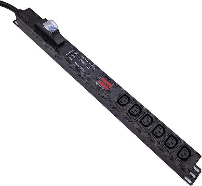 Meter SPD Function with L6-30p Plug C13 30A 240V 6 Way PDU for Internet Data Centre (FJ-NZEU-4Y7D)