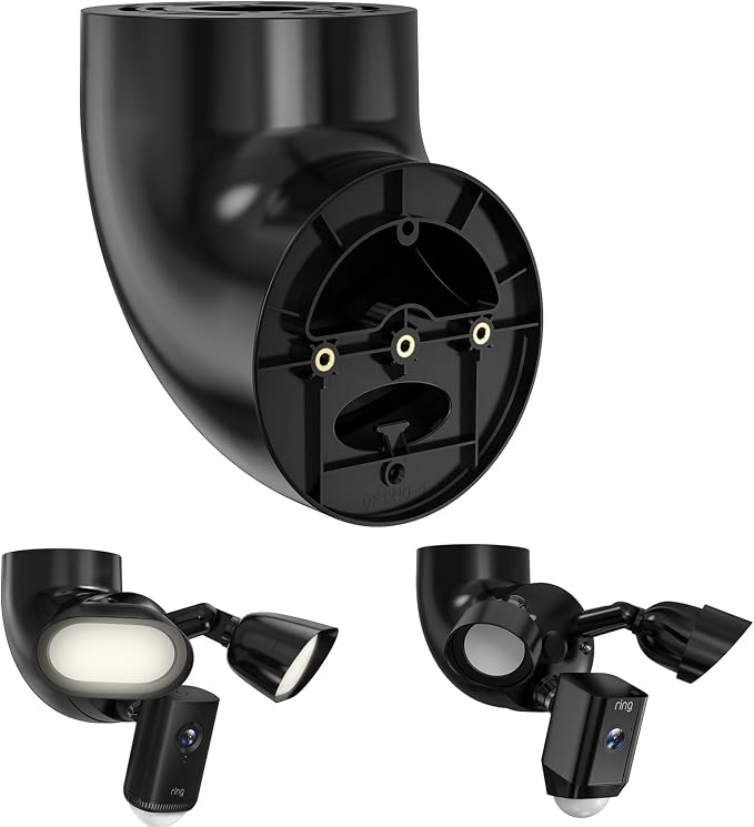 EDUP Love® Ring Camera Eave Mount for Ring Floodlight Cam Wired Plus/Pro | Fits for Ring Floodlight Cam Wired Pro & Ring Floodlight Cam Wired Plus & Blink Wired Floodlight Camera, Black