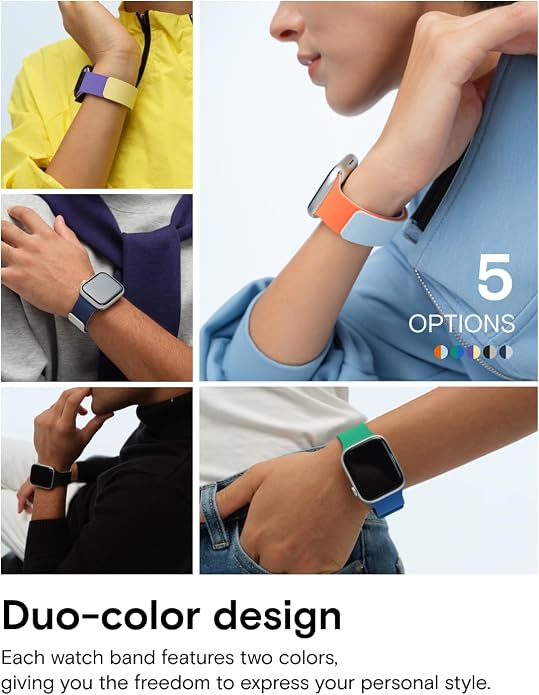 MOFT Snap Duo Watch Bands Compatible with Apple Watch, Quick Magnetic Wear, Duo-Color Design & Soft Silicone, iWatch Bands for Ultra 3/2/1, Series 11/10/9/8/7/SE/6/5/4/3/2/1, 38/40/41/42/44/45/46/49mm