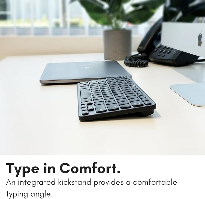 Macally Wireless Bluetooth Keyboard for Mac - Premium Multi Device Connectivity - Compatible Apple Keyboard for MacBook Pro/Air, iMac, Mac mini, iPad, Laptop, and PC