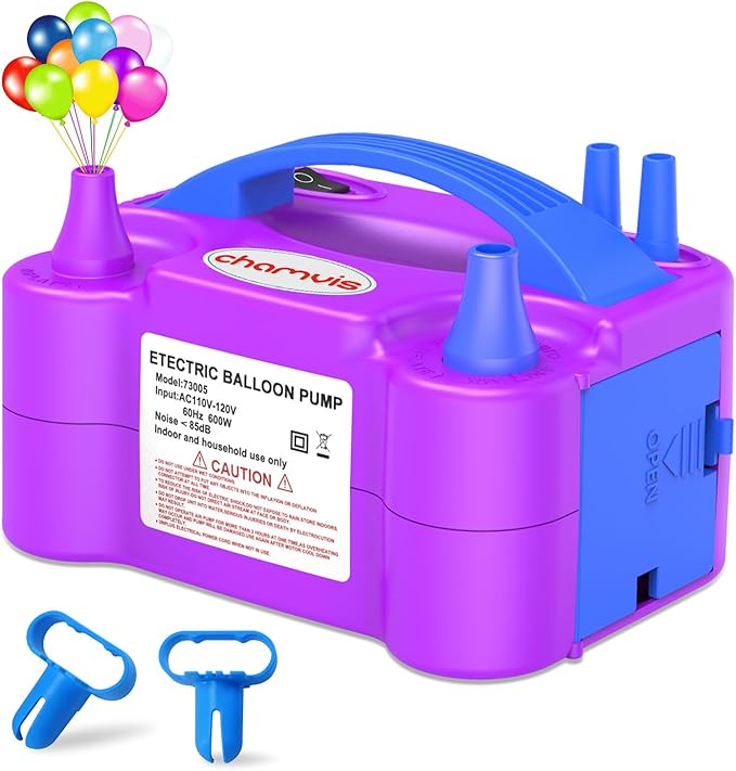 chamvis Balloon Pump Electric, Balloon Air Pump Inflate Pump for Balloons: Blower Machine for Fast and Easy Filling Balloons