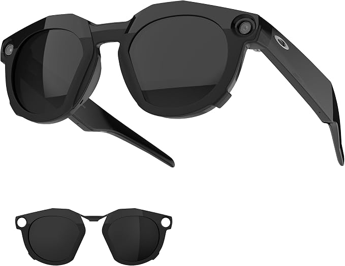 HIBLOKS Polarized Clip Compatible with Oakley Meta HSTN Smart Glasses Accessories, Black Frame Discoloration Clip-on for Oakley Meta HSTN Protect Your Eyes, Cool & Fashion