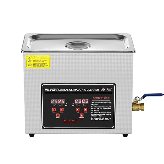 VEVOR 6L Ultrasonic Cleaner with Digital Timer & Heater, Professional Industrial Cleaner for Glasses Watch Rings Small Parts Circuit Board