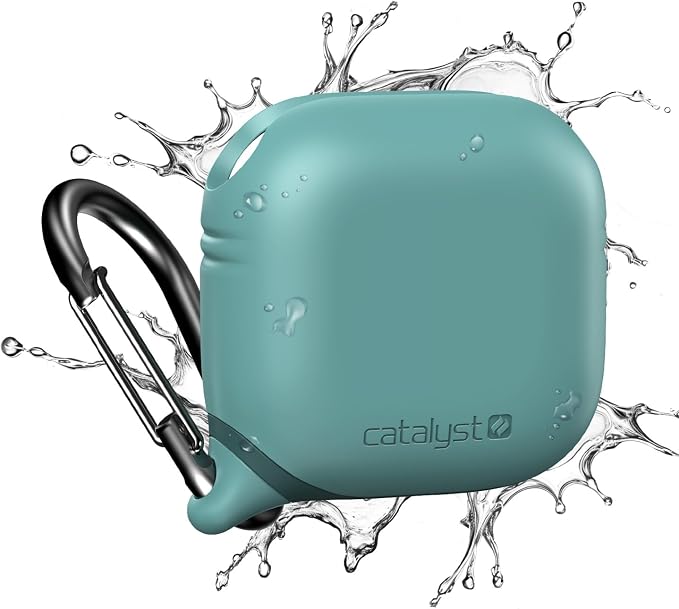 Catalyst Waterproof Case for AirPods 4 - Drop Protection for Apple AirPods 4th Generation with Carabiner, Wireless Charging Silicone Cover for Apple AirPods 4 Case for Women and Men