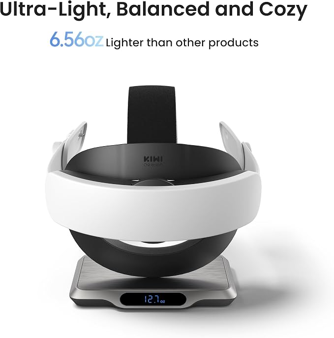 KIWI design K4 Boost Battery Head Strap for Meta Oculus Quest 3/3S, Adjustable VR Headband Accessories with Dual Charge, Extend Playtime & Reduce Facial Stress for Kids and Adults