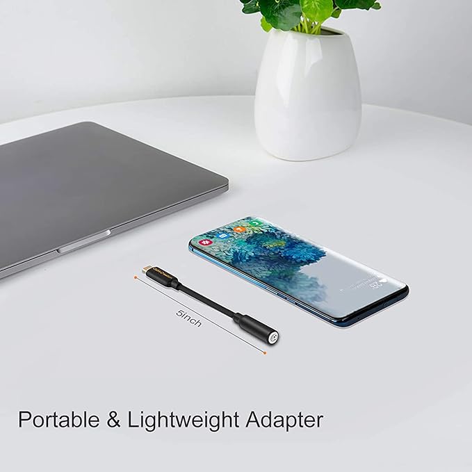 CableCreation USB C to 3.5mm Headphone Adapter, Type-C to 3.5mm Audio Adapter Compatible with Galaxy S22 S20 S21 Ultra Z Flip S20+, iPad Pro 2020, Pixel 4 3 2 XL etc. 0.33 ft Black