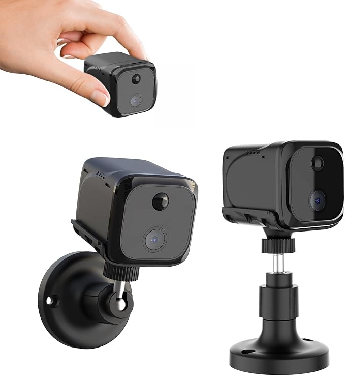 4G LTE Cellular Small Security Camera, No WiFi Security Camera with Night Vision, PIR Motion, SIM Card, 20-Day Battery Standby, Portable Magnetic Survelliance Cam for RV, Indoor, Barn, Farm