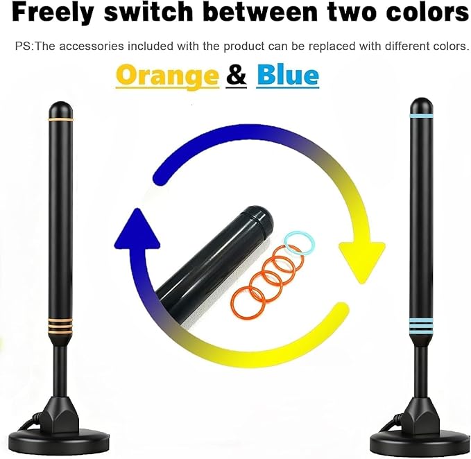 TV Antenna Indoor Antenna for Smart TV for Long Range Reception and All Smart TVs HD Digital Antenna with Amplifier Signal Booster for Local Channels Supports 4K 1080p-Orange