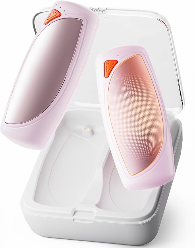 Hand Warmers Rechargeable 2 Packs, Double Sided Heating with AI Charging Case, 14000mAh Electric Hand Warmer Ultra Long Battery Life, Portable Heater Gifts for Christmas,Camping,Hunting